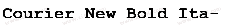 Courier New Bold Ita字体转换
